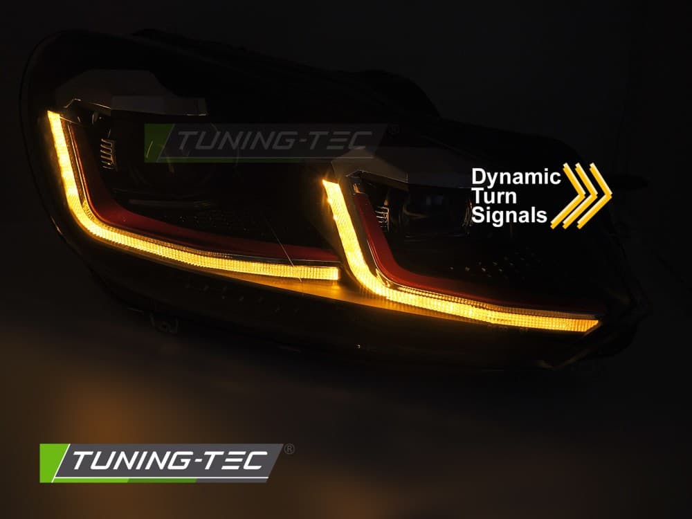 Predné svetlá Volkswagen Golf VI 08-12 Red Line LED DRL – náhľad 3