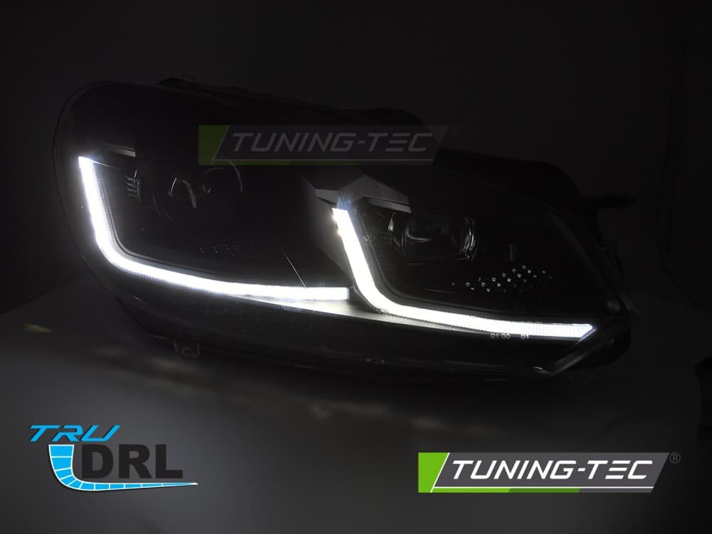 Predné svetlá Volkswagen Golf VI 08-12 LED DRL Black – náhľad 2