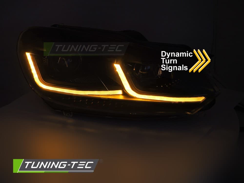 Predné svetlá Volkswagen Golf VI 08-12 LED DRL Black – náhľad 3