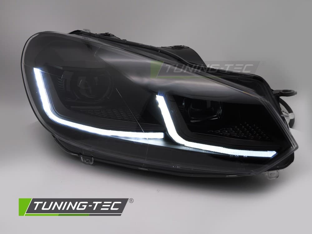 Predné svetlá Volkswagen Golf VI 08-12 LED DRL Black – náhľad 4