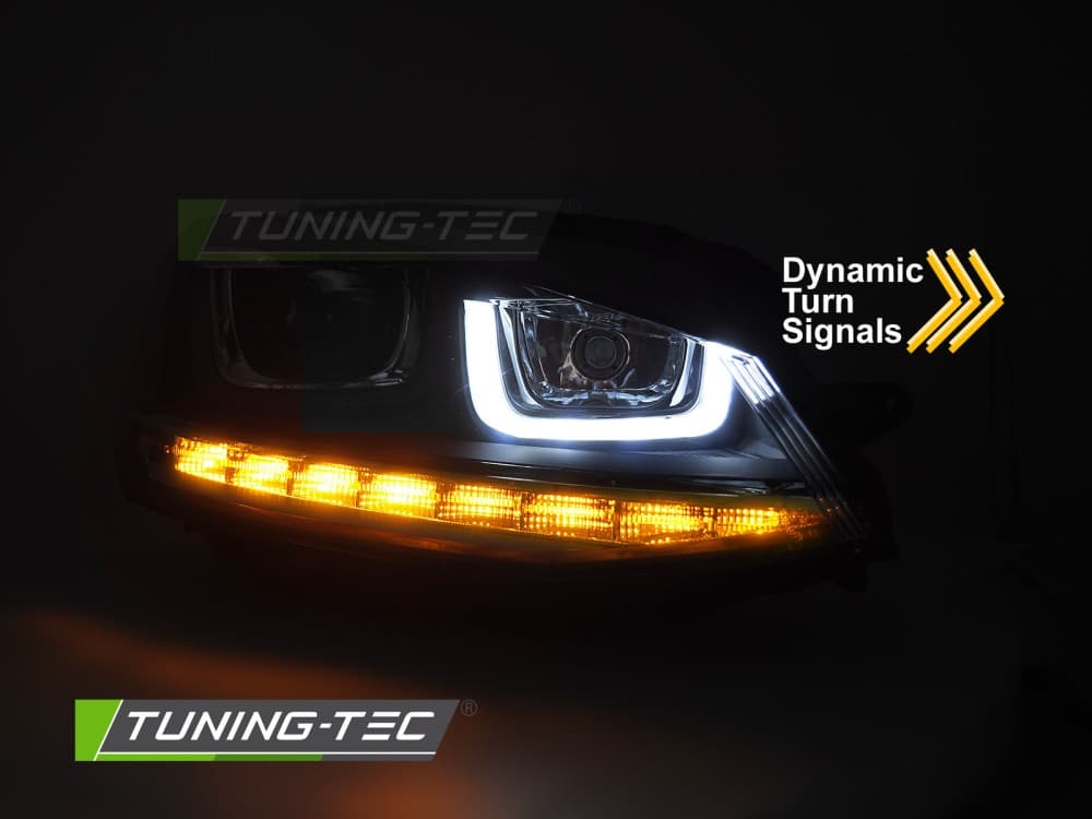 Predné svetlá Volkswagen Golf VII 13-17 Red Line LED DRL (prísvit do zákruty) – náhľad 3