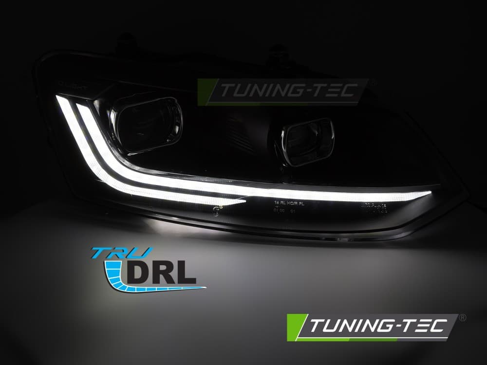 Predné svetlá Volkswagen Polo V 6R 09-17 Silver Line LED DRL – náhľad 2