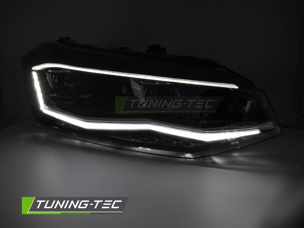 Predné svetlá Volkswagen Polo VI 2G 17-21 Silver Line LED DRL – náhľad 2