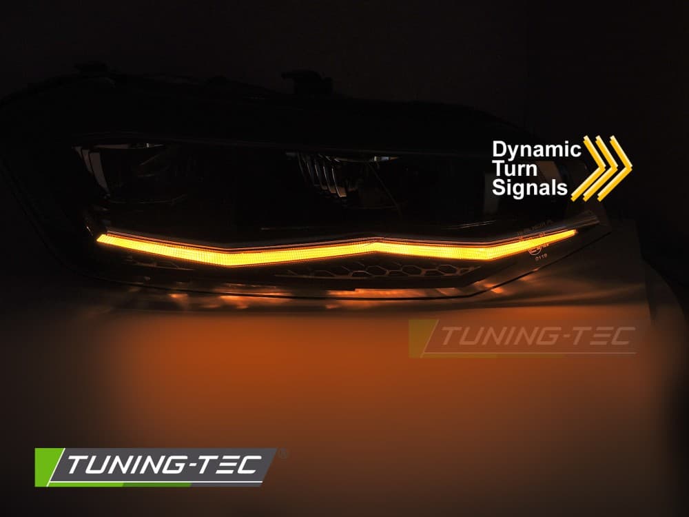 Predné svetlá Volkswagen Polo VI 2G 17-21 Silver Line LED DRL – náhľad 3