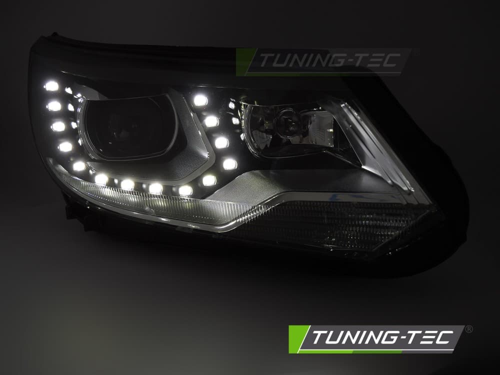 Predné svetlá Volkswagen Tiguan I 11-15 LED DRL Black – náhľad 2