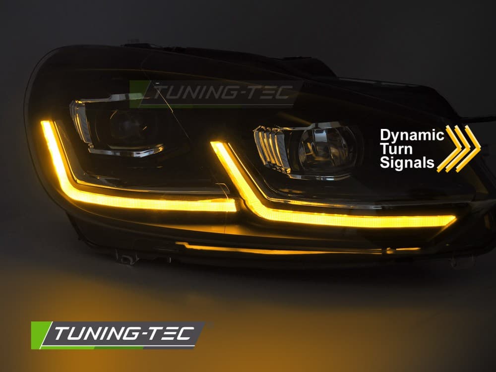Predné Full LED svetlá Volkswagen Golf VI 08-12 Silver SEQ DRL – náhľad 3