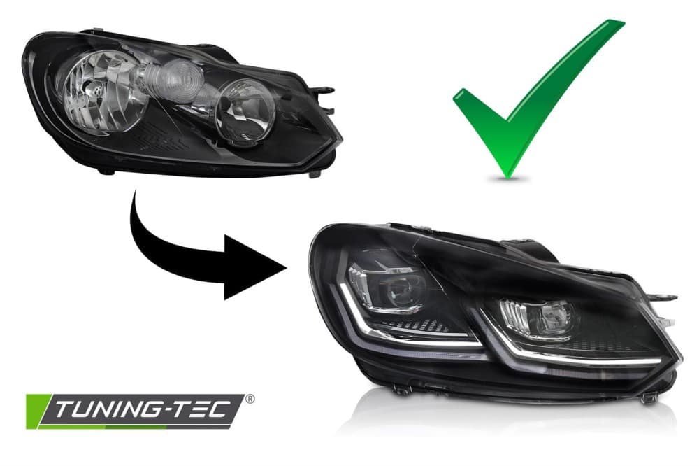 Predné Full LED svetlá Volkswagen Golf VI 08-12 Silver SEQ DRL – náhľad 5