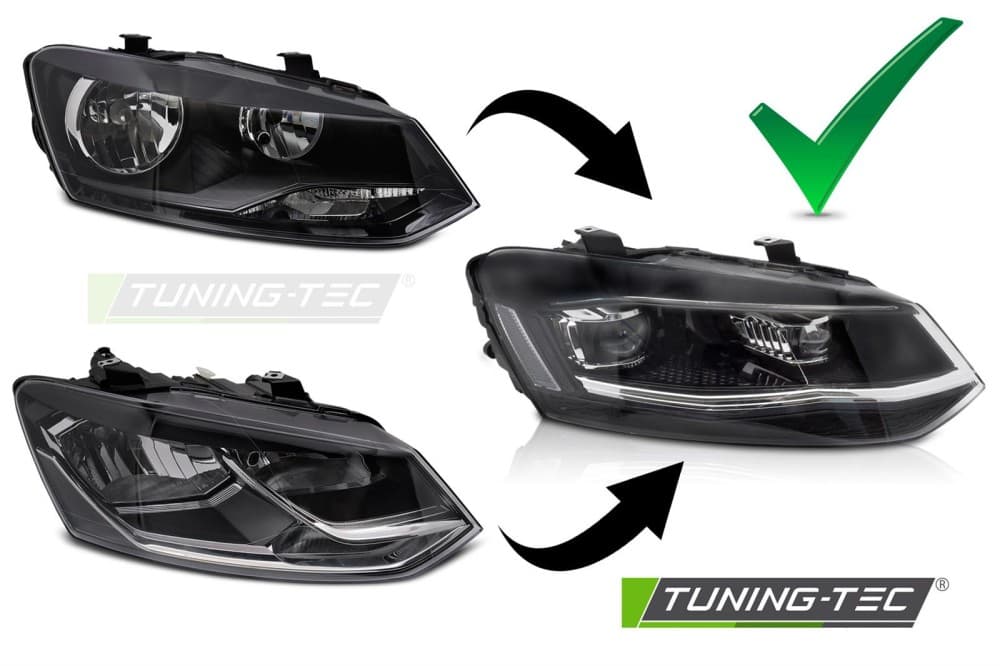 Predné svetlá VW Polo 6R 09-17 LED Silver DRL SEQ – náhľad 5