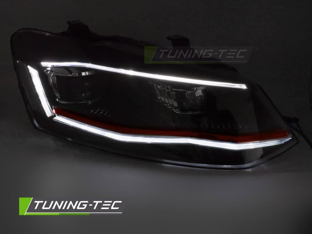 Predné svetlá VW Polo 6R 09-17 FULL LED Red DRL Sequential – náhľad 2