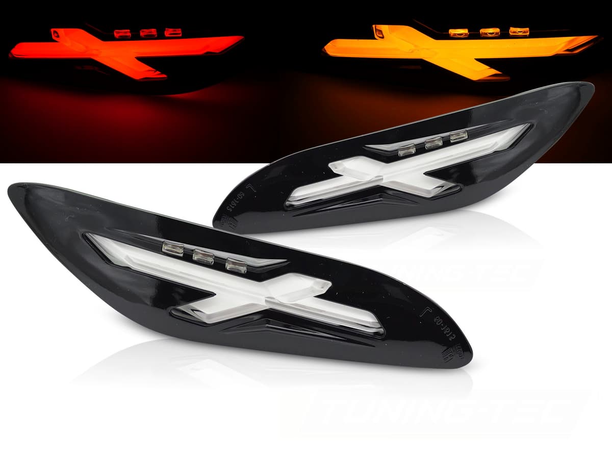 Zadné smerovky Vespa Sprint / Primavera 150cc Glossy Black LED