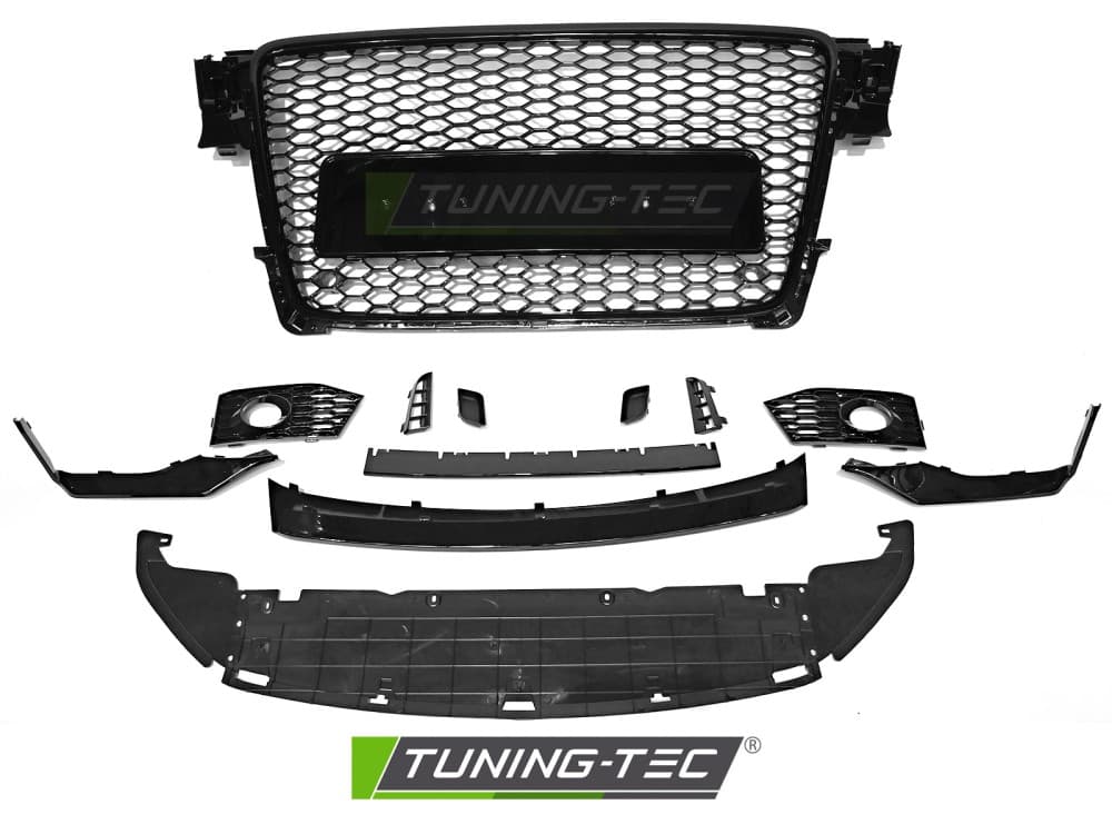 Predný nárazník Audi A4 B8 08-11 Sport Black PDC – náhľad 6
