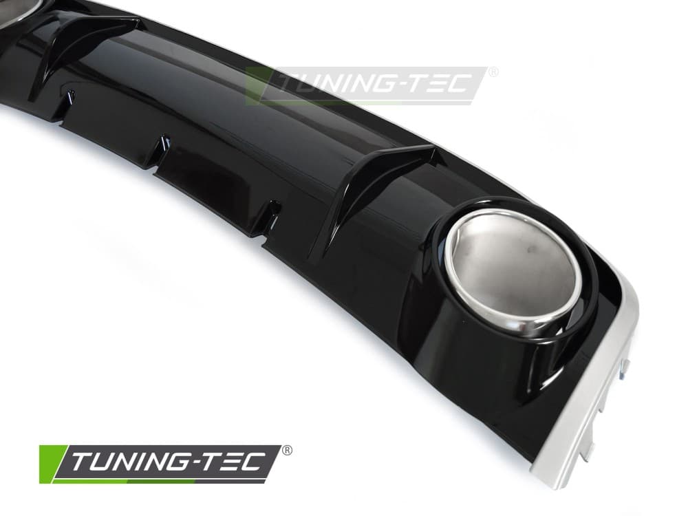 Difúzor Audi A4 B8 12-15 Single Outlet Glossy Black Sport Style – náhľad 5