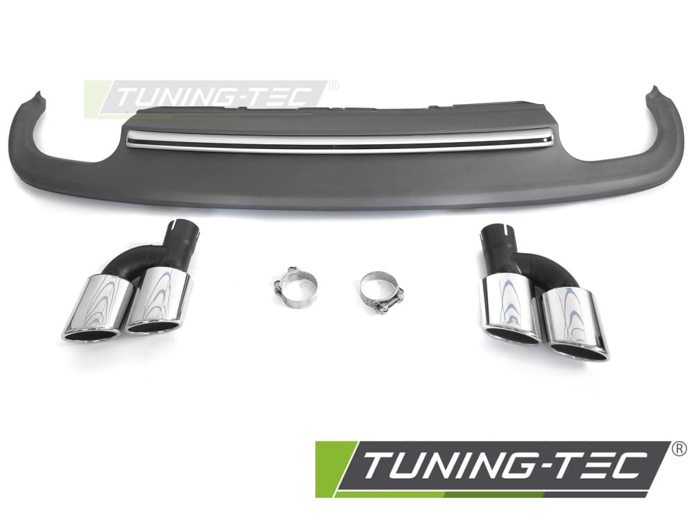 Difúzor Audi A5 8T 8F 11-16 Twin Outlet Silver Sport S Style – náhľad 2