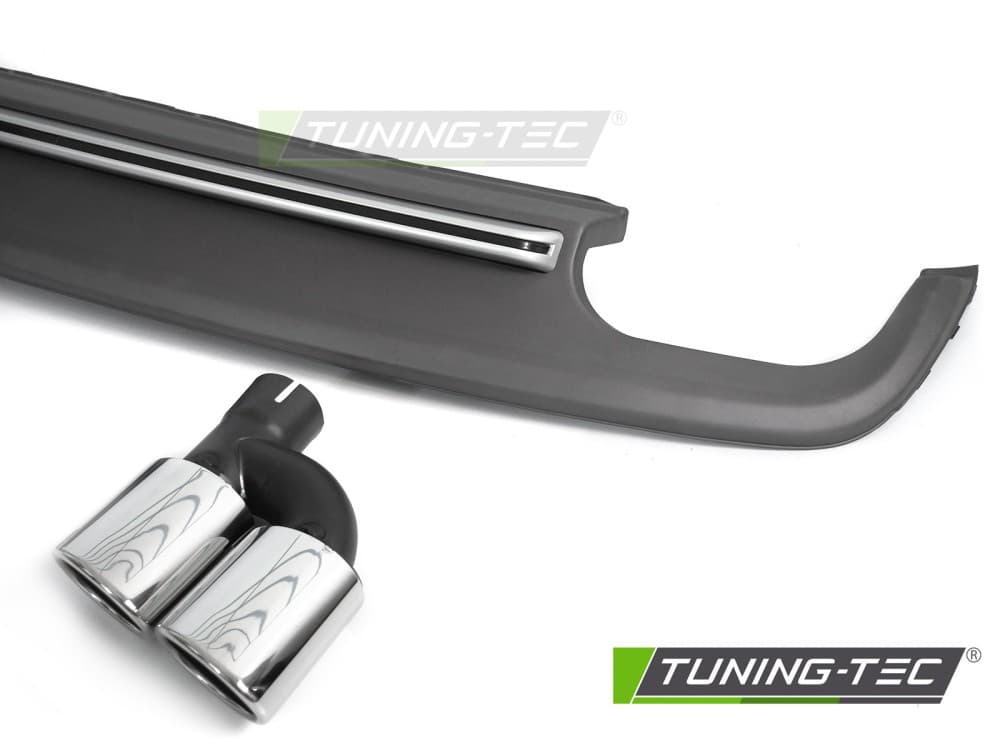 Difúzor Audi A5 8T 8F 11-16 Twin Outlet Silver Sport S Style – náhľad 3