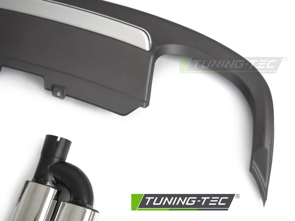 Difúzor Audi A5 8T 8F 11-16 Twin Outlet Silver Sport S Style – náhľad 4