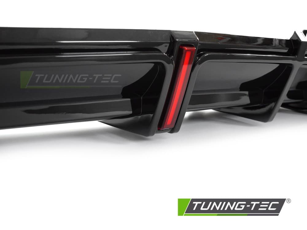 Difúzor Audi A5 F5 19-23 Twin Outlet Glossy Black s LED brzdovým svetlom Sport Style – náhľad 4