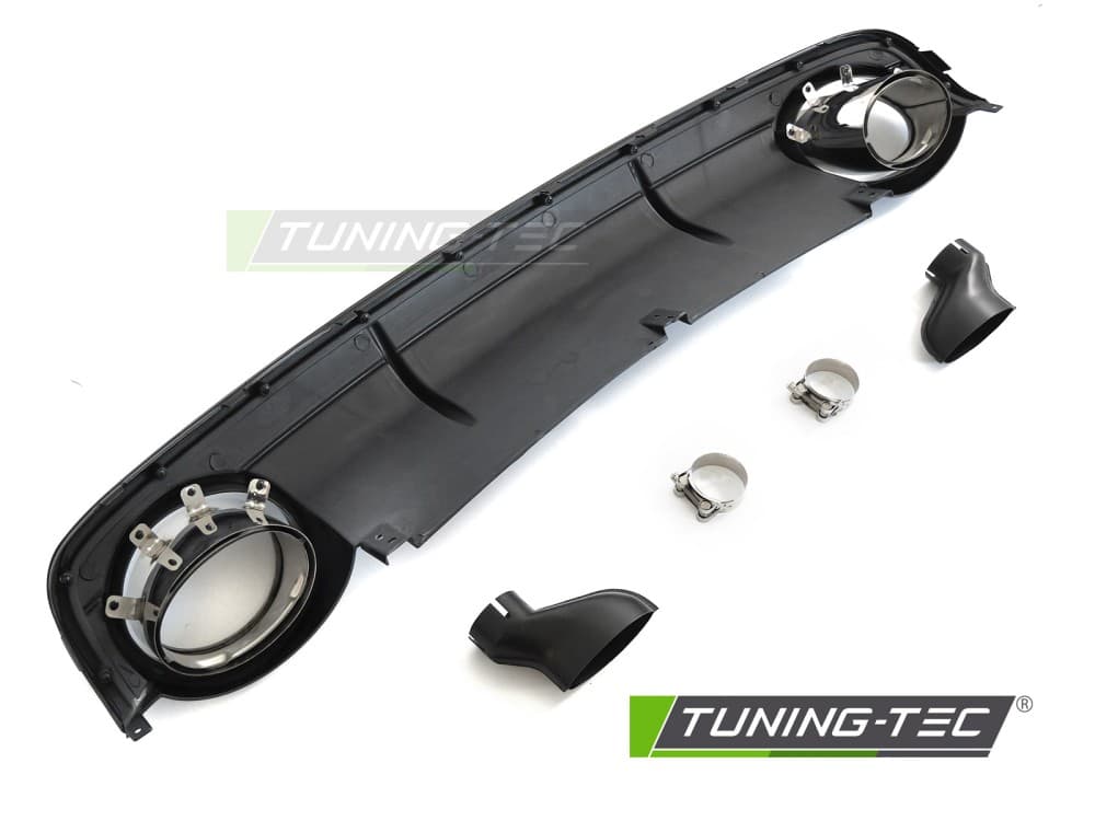Difúzor Audi A6 C6 04-11 Twin Outlet Glossy Black Sport Style – náhľad 6