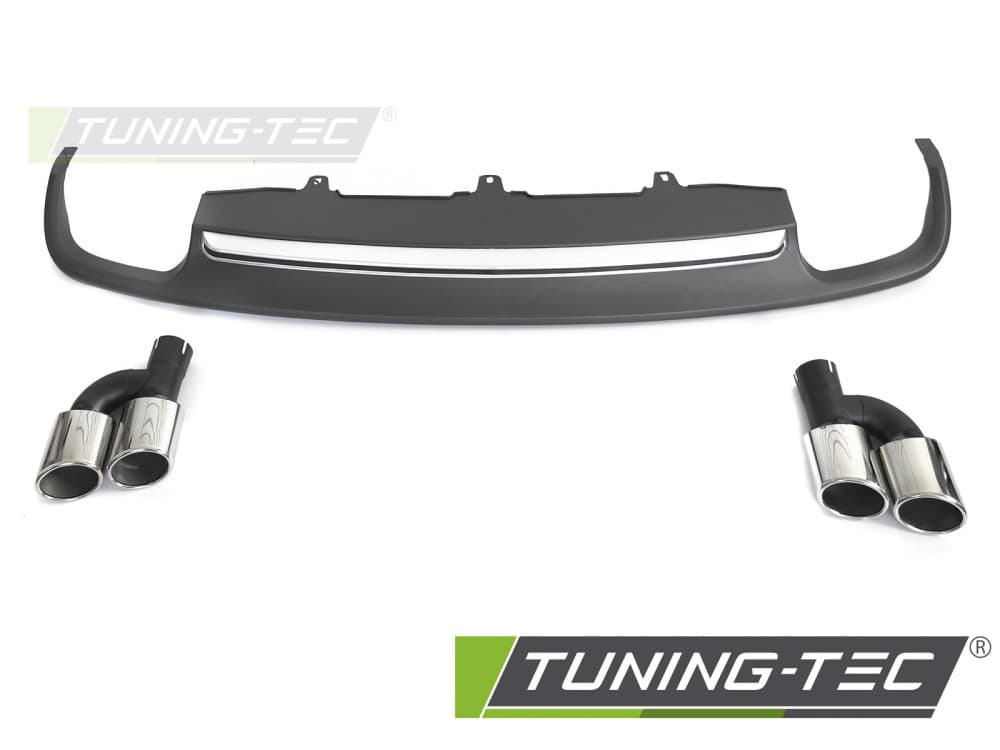 Difúzor Audi A6 C7 11-14 Silver Sport S Style Twin Outlet – náhľad 2