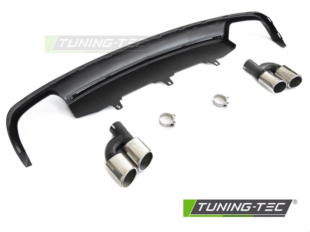 Difúzor Audi A6 C7 11-14 Silver Sport S Style Twin Outlet – náhľad 4