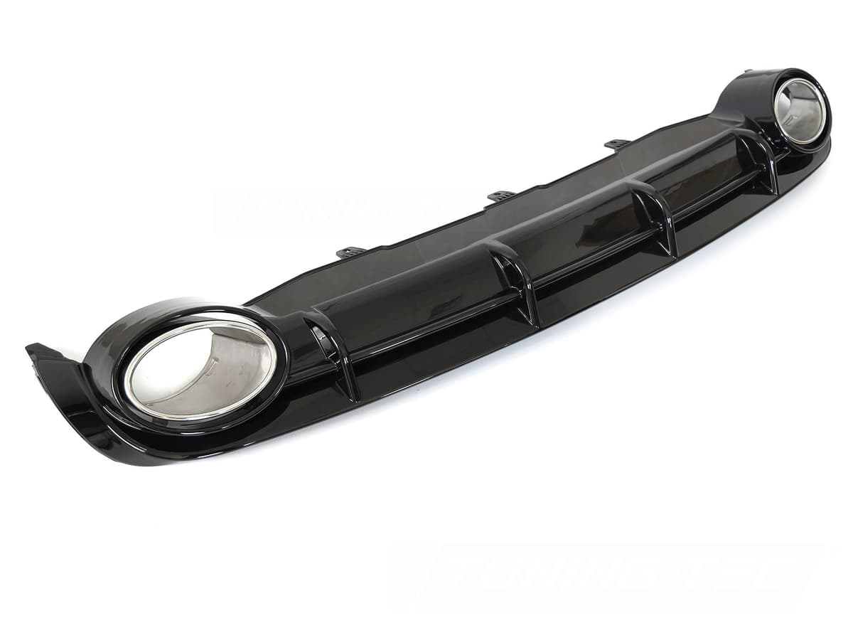 Difúzor Audi A6 C7 11-14 Twin Outlet Glossy Black Sport Style