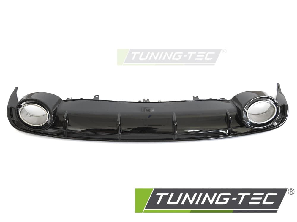 Difúzor Audi A6 C7 14-18 Twin Outlet Glossy Black Sport Style – náhľad 2