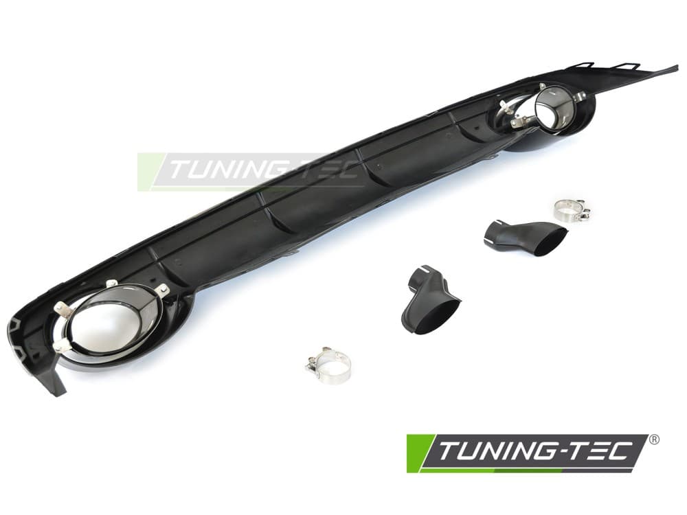 Difúzor Audi A6 C7 14-18 Twin Outlet Glossy Black Sport Style – náhľad 4