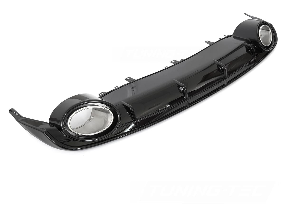 Difúzor Audi A6 C7 14-18 Twin Outlet Glossy Black Sport Style