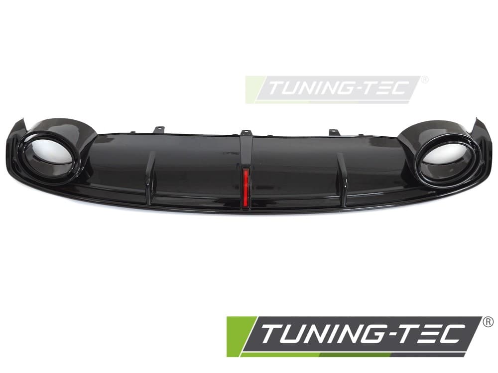 Difúzor Audi A7 C7 10-14 Twin Outlet Glossy Black s LED brzdovým svetlom Sport Style – náhľad 2