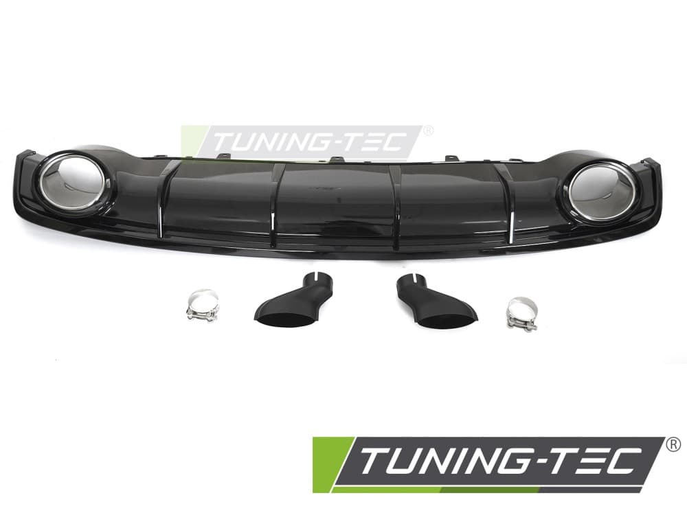Difúzor Audi A7 C7 14-18 Twin Outlet Glossy Black Sport Style – náhľad 2