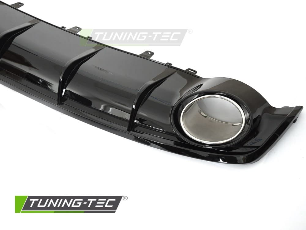 Difúzor Audi A7 C7 14-18 Twin Outlet Glossy Black Sport Style – náhľad 3