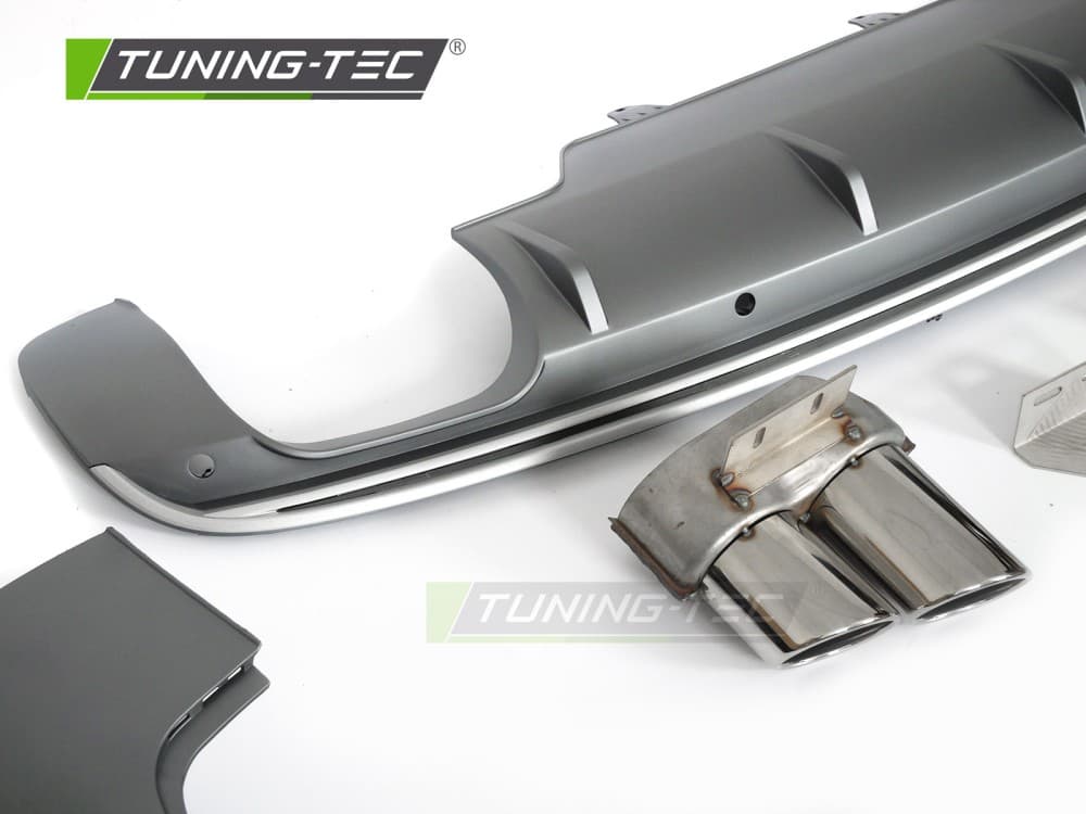 Difúzor Audi Q5 8R 08-12 Twin Outlet PDC Silver Sport S Style – náhľad 3