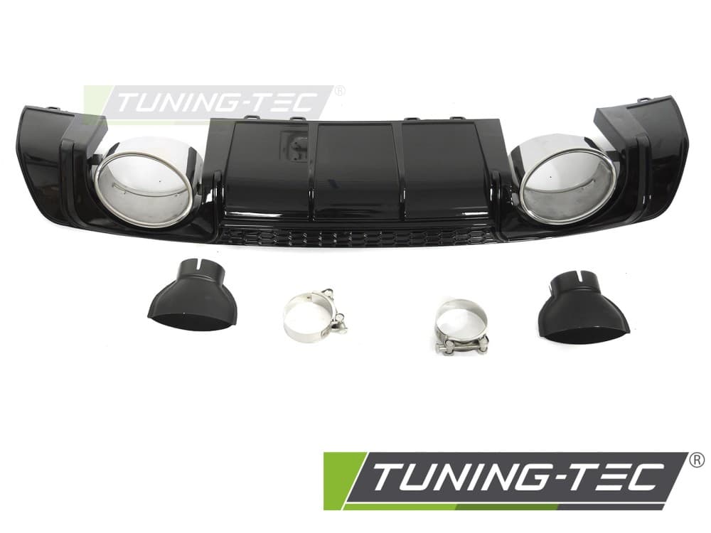 Difúzor Audi TT 8S 14-18 Twin Outlet Glossy Black Sport Style – náhľad 2