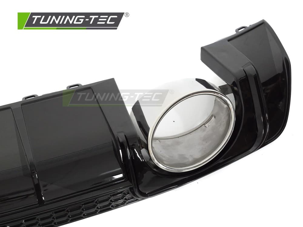 Difúzor Audi TT 8S 14-18 Twin Outlet Glossy Black Sport Style – náhľad 4