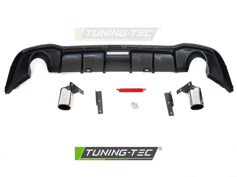 Difúzor VW Golf VIII 19-24 Sport Style s LED brzdovým svetlom Twin Outlet Black – náhľad 3