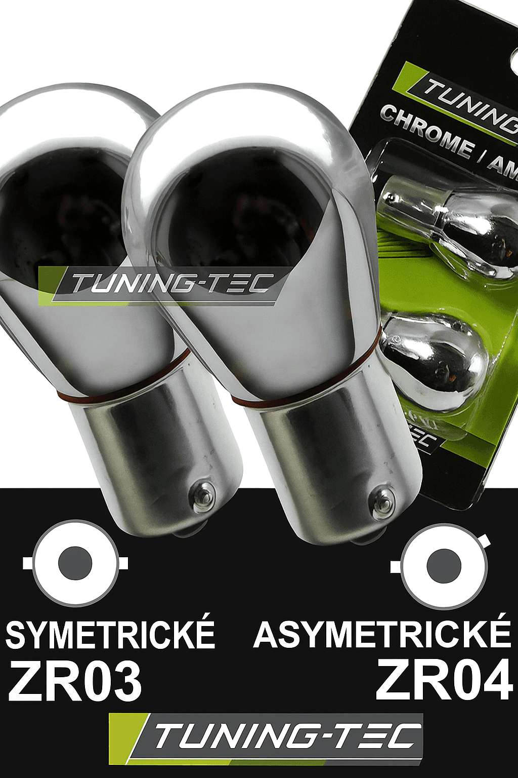Žiarovky do smeroviek - Symetrické Chrome