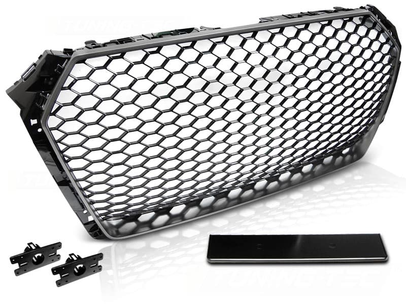 Predná maska Audi A4 B9 Grey RS Style Black