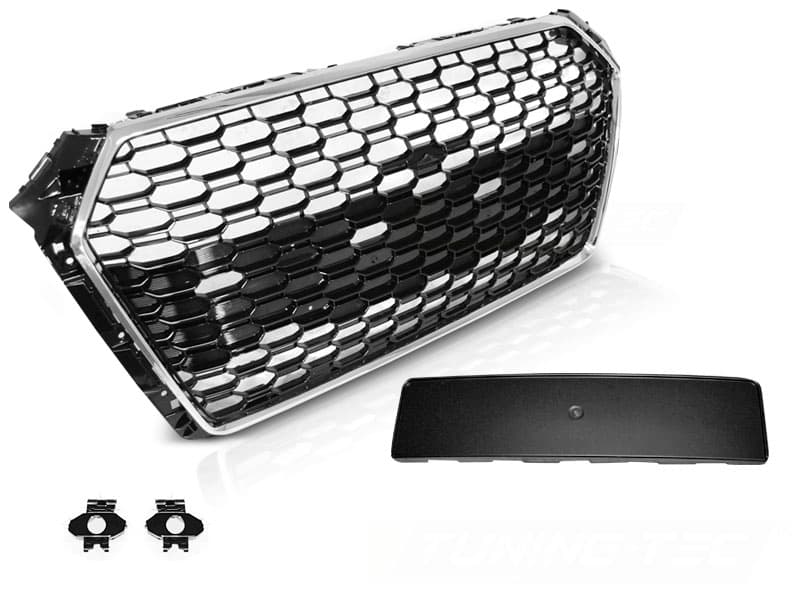 Predná maska RS4 Style Audi A4 B9 PDC Black Chrome