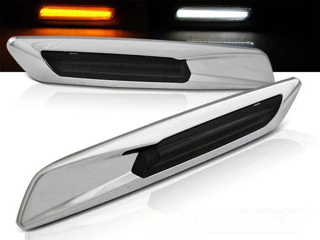 Bočné smerovky BMW E60/E90/E92/E82 LED Smoke Silver