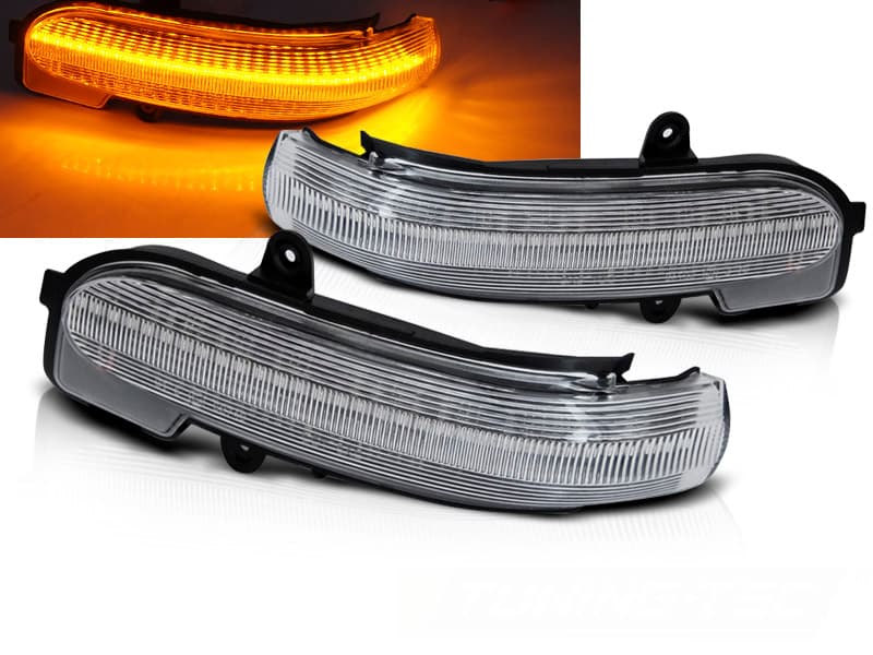 Smerovky do zrkadiel Mercedes W203 LED Dynamic White
