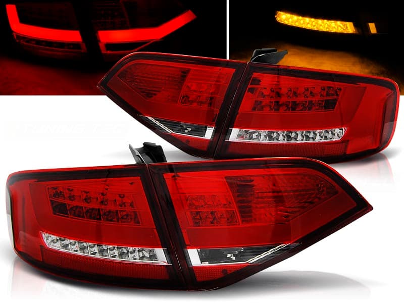 Zadné svetlá Audi A4 B8 08-11 LED BAR Red White