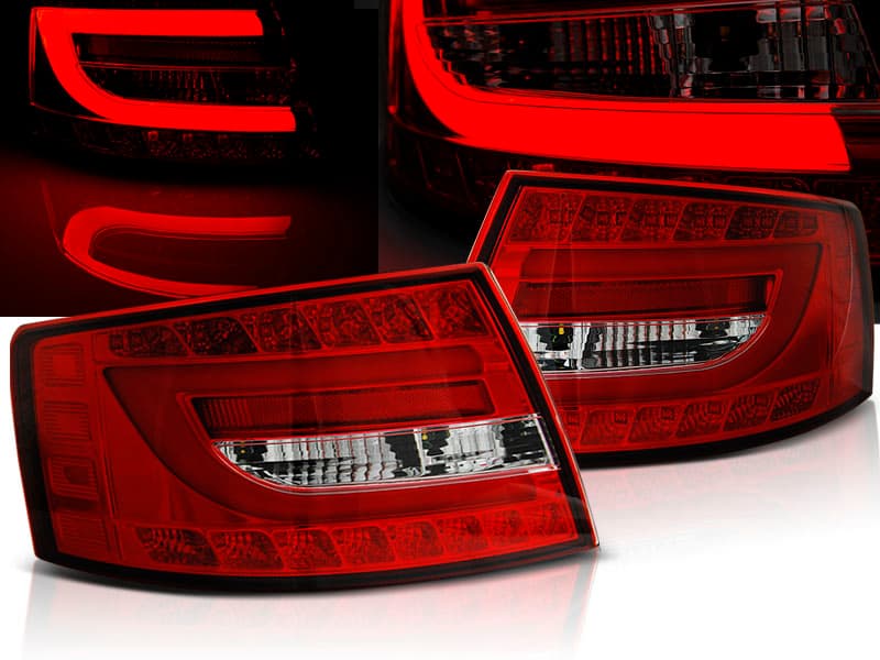 Zadné svetlá Audi A6 C6 04-08 6-PIN LED Red White