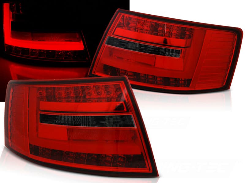 Zadné svetlá Audi A6 C6 04-08 6-PIN LED BAR Red Smoke