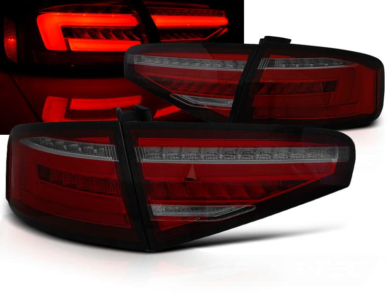 Zadné svetlá Audi A4 B8 12-15 Sedan Bulb Dynamic Red Smoke