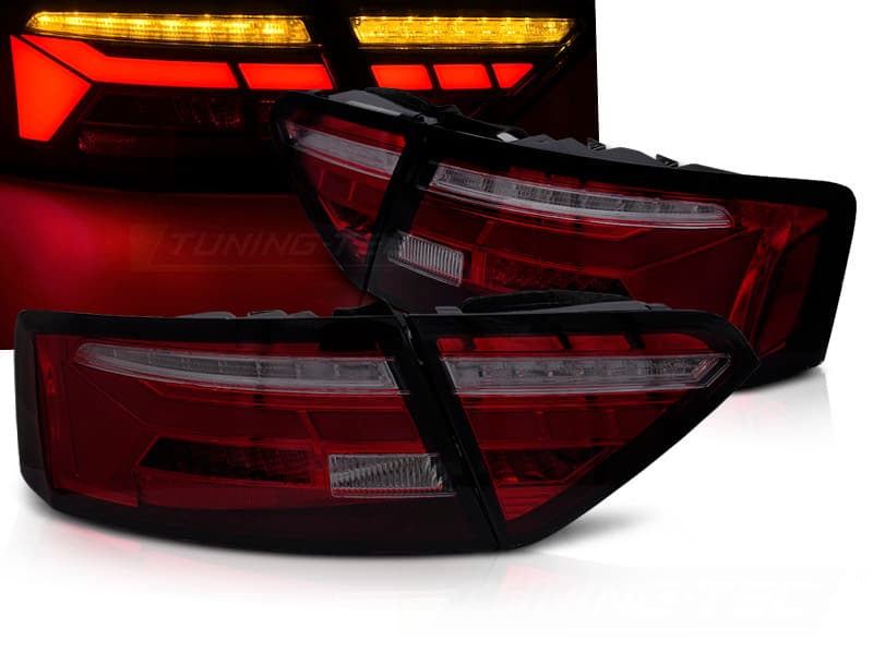 Zadné svetlá Audi A5 11-16 LED BAR Dynamic Red Smoke