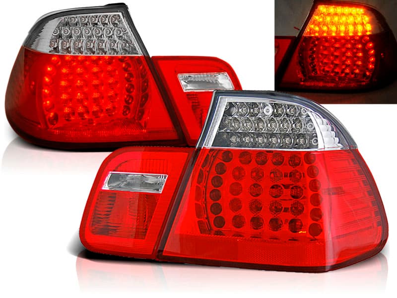 Zadné svetlá BMW E46 Sedan 98-01 LED Clear Red