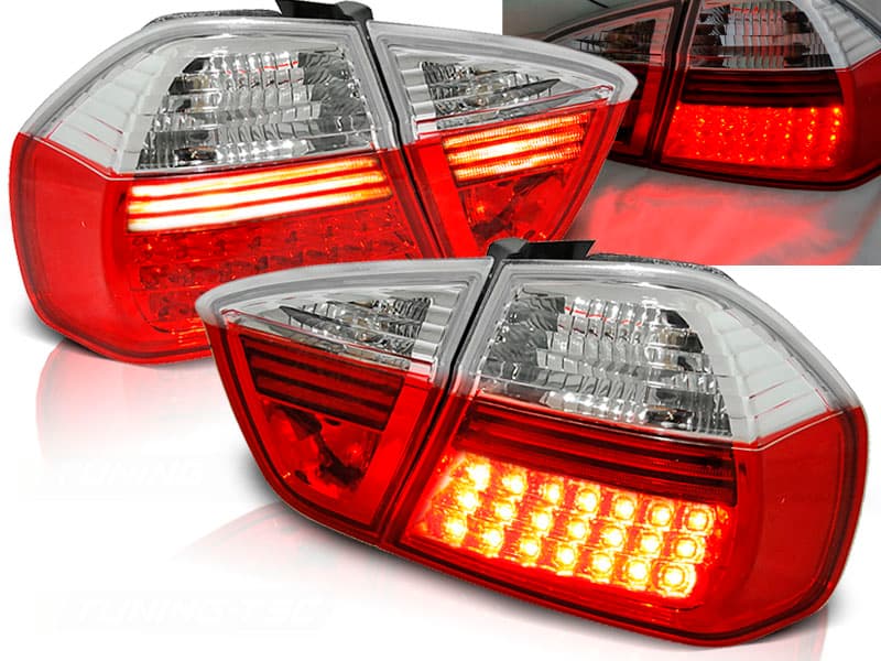 Zadné svetlá BMW E90 05-08 Clear Red