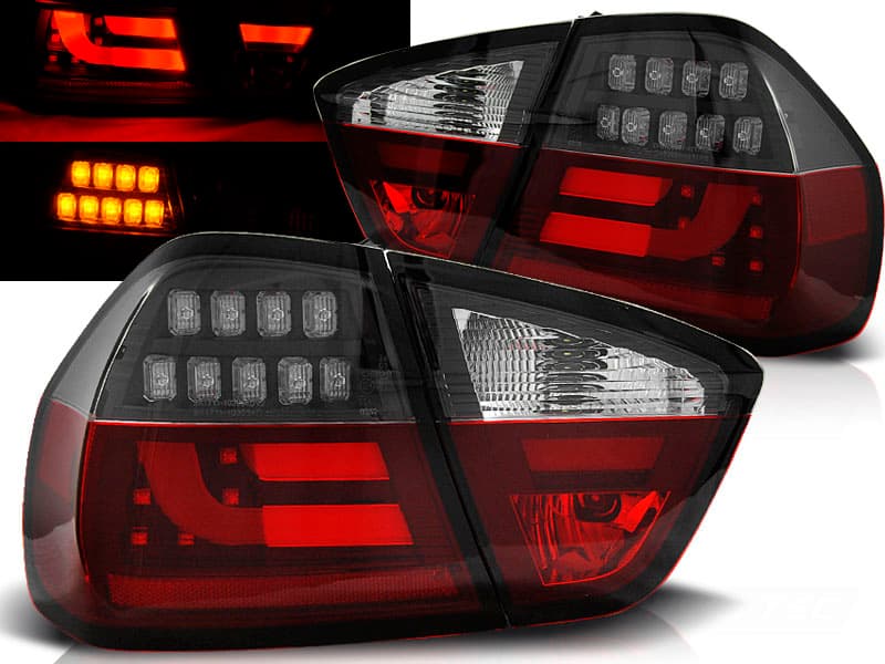 Zadné svetlá BMW E90 Sedan 05-08 LED BAR Red White Black