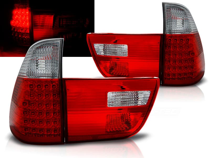 Zadné svetlá BMW E53 X5 99-03 Red White