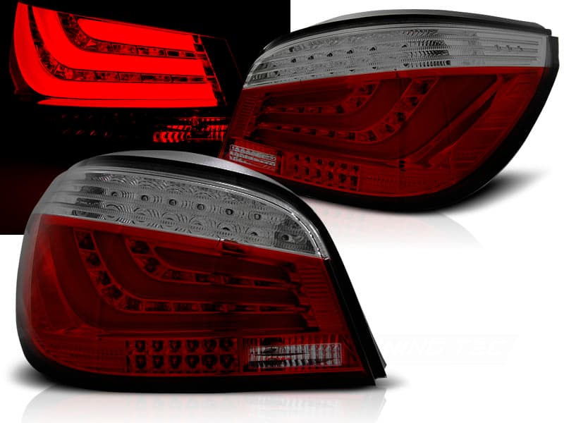 Zadné svetlá BMW E60 03-07 LED BAR Red Smoke