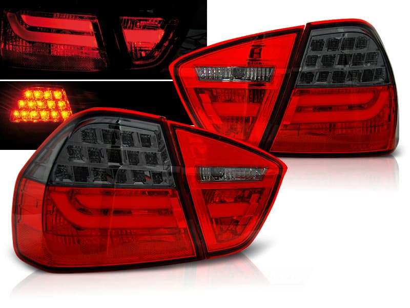 Zadné svetlá BMW E90 Sedan 05-08 LED BAR Red Smoke - C6